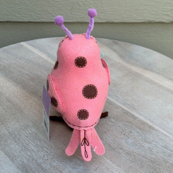 Target Spritz Easter 2024 Spring Featherly Friend Fabric Bird Decor Pink Ladybug - Picture 6 of 9